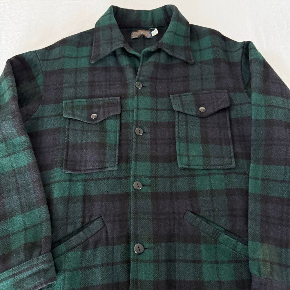 Pendleton Blackwatch Wool Jacket | Made in USA | Vintage 1970s Cruiser | Fits M